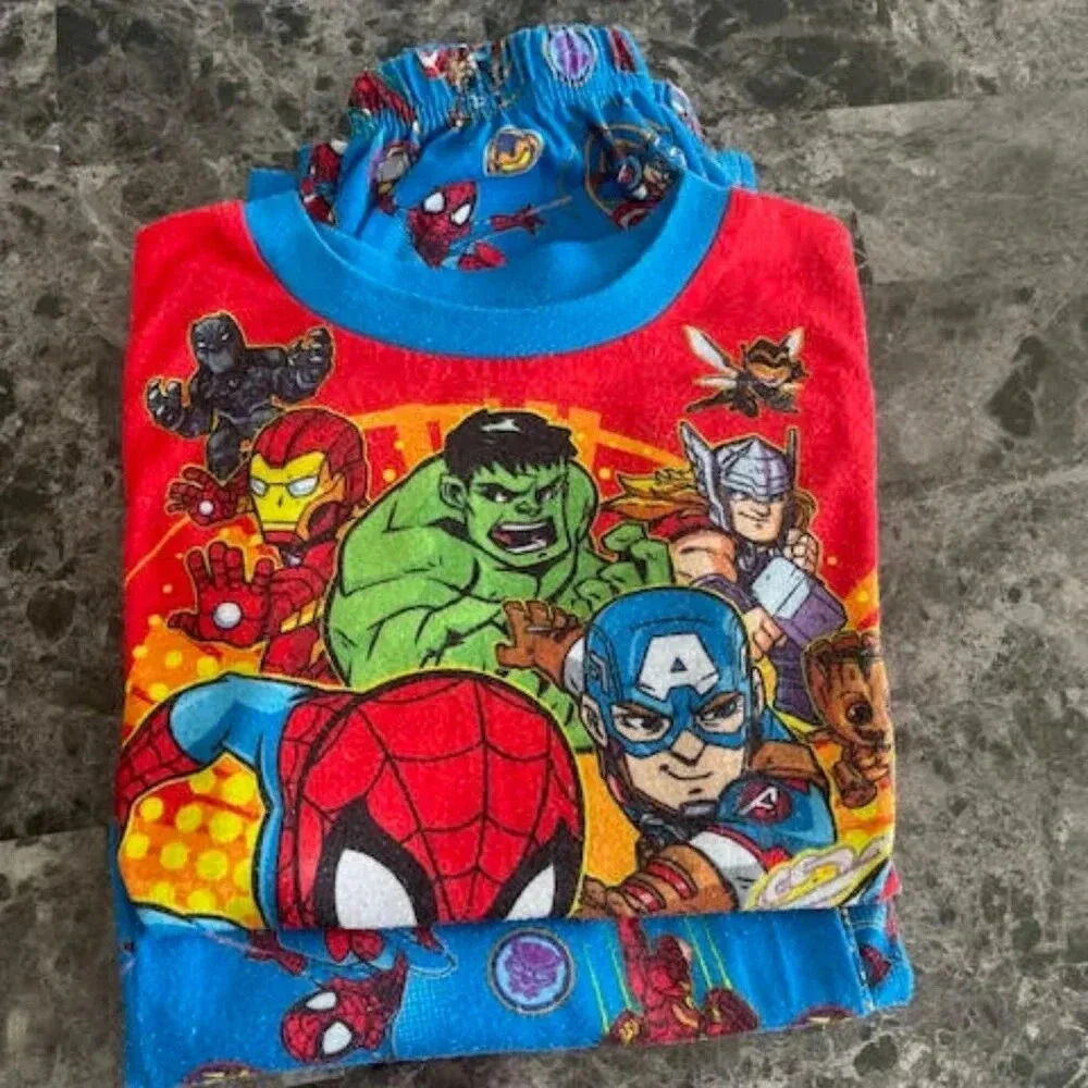 Marvel Super Hero Adventures Avengers Toddler Boys 2-Piece Pajama Set, Size 5T